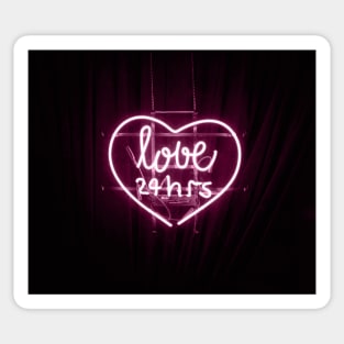 Love all the time neon sign Sticker